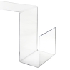 Transparante design bijzettafel van plexiglas met tijdschriftenhouder S-Table Korting