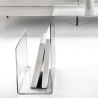 Transparante design bijzettafel van plexiglas met tijdschriftenhouder S-Table Kortingen