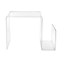 Transparante design bijzettafel van plexiglas met tijdschriftenhouder S-Table Aanbod