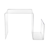 Transparante design bijzettafel van plexiglas met tijdschriftenhouder S-Table Aanbod