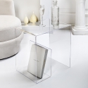 Transparante plexiglazen salontafel 33x50x50 cm G Table Verkoop
