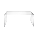 Moderne salontafel in transparant plexiglas 40x81x36cm Milvio Aanbieding