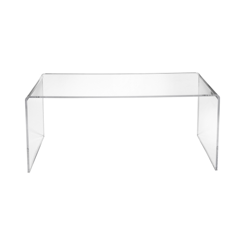Moderne salontafel in transparant plexiglas 40x81x36cm Milvio Aanbieding