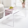 Moderne salontafel in transparant plexiglas 40x81x36cm Milvio Verkoop
