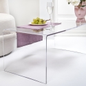 Moderne salontafel in transparant plexiglas 40x81x36cm Milvio Kortingen