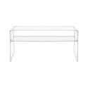 Moderne transparante plexiglas tv-meubel 33x100x50cm Visio Aanbod