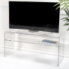 Moderne transparante plexiglas tv-meubel 33x100x50cm Visio Verkoop