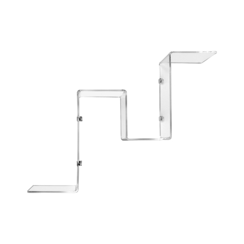 Transparante plexiglas wandplank met modern design VA-ET-VIENT 2 Aanbieding