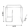 Transparante plexiglazen salontafel 33x50x50 cm G Table Catalogus