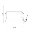 Moderne salontafel in transparant plexiglas 40x81x36cm Milvio Catalogus