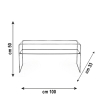 Moderne transparante plexiglas tv-meubel 33x100x50cm Visio Kortingen