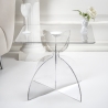 Vierkante salontafel 50x50cm van transparant plexiglas Tessara Korting