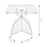 Vierkante salontafel 50x50cm van transparant plexiglas Tessara Kortingen