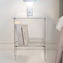 Design salontafel in transparant plexiglas 29x32x45cm Contigo Verkoop