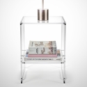 Design salontafel in transparant plexiglas 29x32x45cm Contigo Kortingen