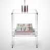 Design salontafel in transparant plexiglas 29x32x45cm Contigo Kortingen