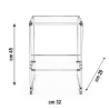 Design salontafel in transparant plexiglas 29x32x45cm Contigo Voorraad