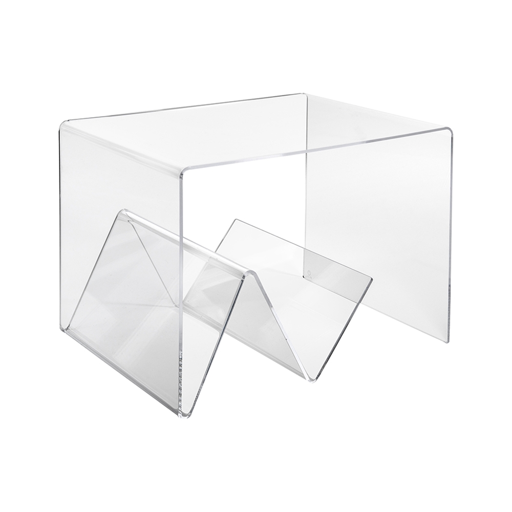 Transparante plexiglazen salontafel met tijdschriftenhouder Zigozago Aanbieding Transparante plexiglazen salontafel met tijdschriftenhouder Zigozago Aanbieding