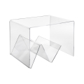 Transparante plexiglazen salontafel met tijdschriftenhouder Zigozago Aanbieding