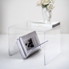 Transparante plexiglazen salontafel met tijdschriftenhouder Zigozago Verkoop
