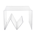 Transparante plexiglazen salontafel met tijdschriftenhouder Zigozago Aanbod