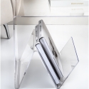 Transparante plexiglazen salontafel met tijdschriftenhouder Zigozago Korting