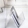 Transparante plexiglazen salontafel met tijdschriftenhouder Zigozago Korting