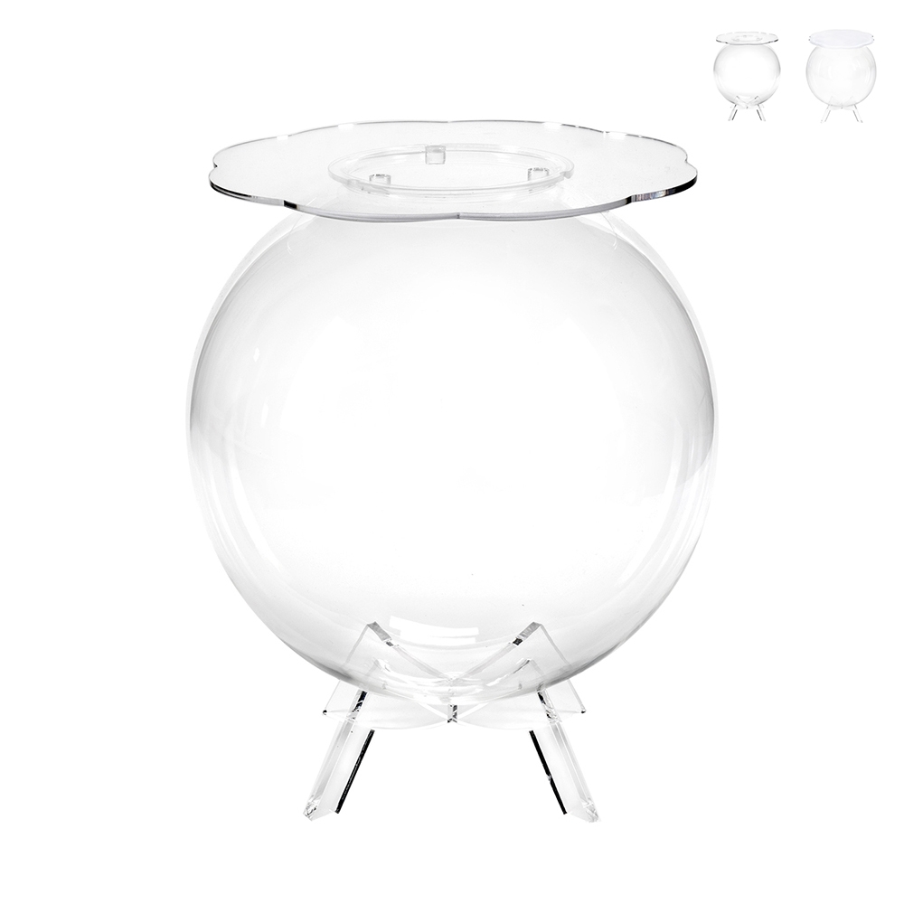 Transparante plexiglas salontafel met opbergruimte Boollino Aanbieding Transparante plexiglas salontafel met opbergruimte Boollino Aanbieding