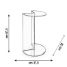 Hoge salontafel in transparant plexiglas Atari 