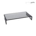 Transparante plexiglas monitorstand voor bureau 25x49x8cm Oly Aanbieding