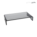 Transparante plexiglas monitorstand voor bureau 25x49x8cm Oly Aanbieding