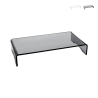 Transparante plexiglas monitorstand voor bureau 25x49x8cm Oly Aanbieding