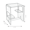Transparante plexiglas salontafel nachtkastje Enan Kosten
