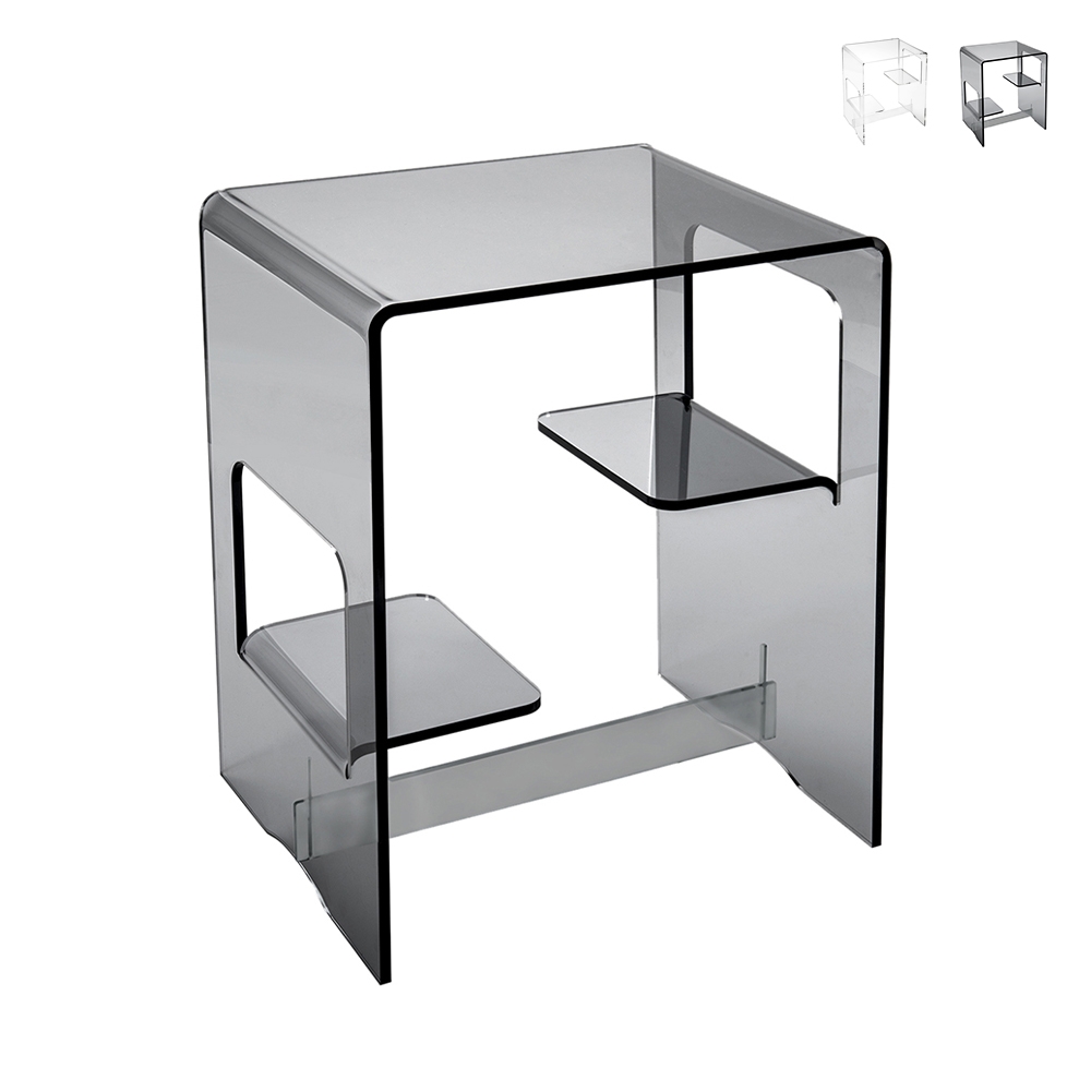 Transparante plexiglas salontafel nachtkastje Enan Aanbieding