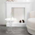 Ronde hoge salontafel 50cm in transparant plexiglas Arabesco Medium Aanbod