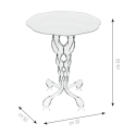 Ronde hoge salontafel 50cm in transparant plexiglas Arabesco Medium Prijs