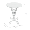Ronde hoge salontafel 50cm in transparant plexiglas Arabesco Medium Prijs