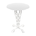 Ronde hoge salontafel 50cm in transparant plexiglas Arabesco Medium Catalogus