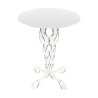 Ronde hoge salontafel 50cm in transparant plexiglas Arabesco Medium Catalogus
