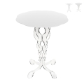 Ronde hoge salontafel 50cm in transparant plexiglas Arabesco Medium Aanbieding