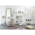 Ronde hoge salontafel 36cm van transparant plexiglas Arabesco Small Korting