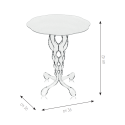 Ronde hoge salontafel 36cm van transparant plexiglas Arabesco Small Model