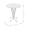 Ronde hoge salontafel 36cm van transparant plexiglas Arabesco Small Model