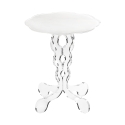 Ronde hoge salontafel 36cm van transparant plexiglas Arabesco Small Kortingen