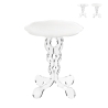 Ronde hoge salontafel 36cm van transparant plexiglas Arabesco Small Aanbieding