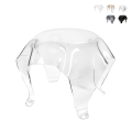 Ronde salontafel 60cm design in transparant plexiglas Drappeggi Aanbieding