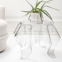 Ronde salontafel 60cm design in transparant plexiglas Drappeggi Verkoop
