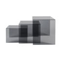 Set van 3 salontafels in transparant plexiglas Trix Kortingen
