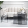 Set van 3 salontafels in transparant plexiglas Trix Korting