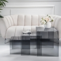 Set van 3 salontafels in transparant plexiglas Trix Verkoop
